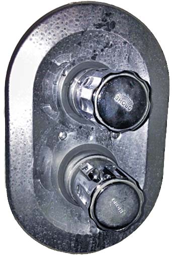Grohe Automatic 2000 Unterputz Thermostat mit Absperrventil alt Ersatzteile Blende oval